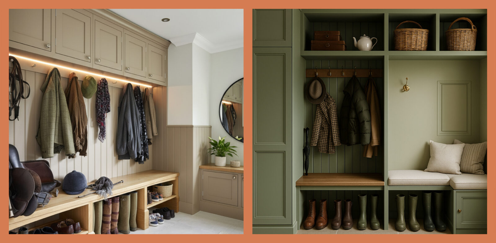 image split showing boot room ideas