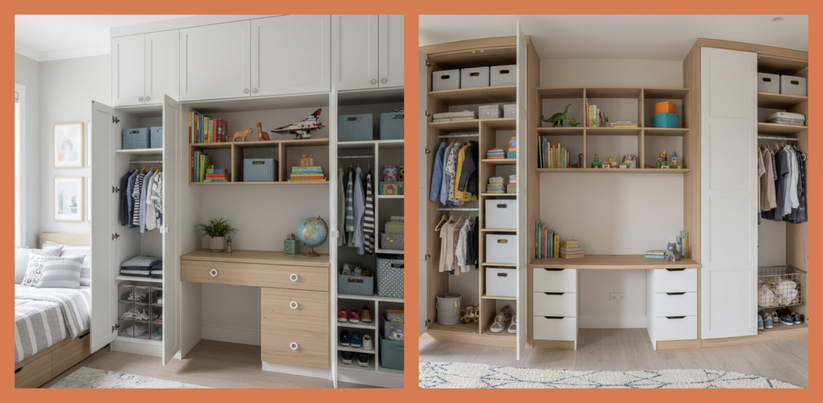 built in children's storage