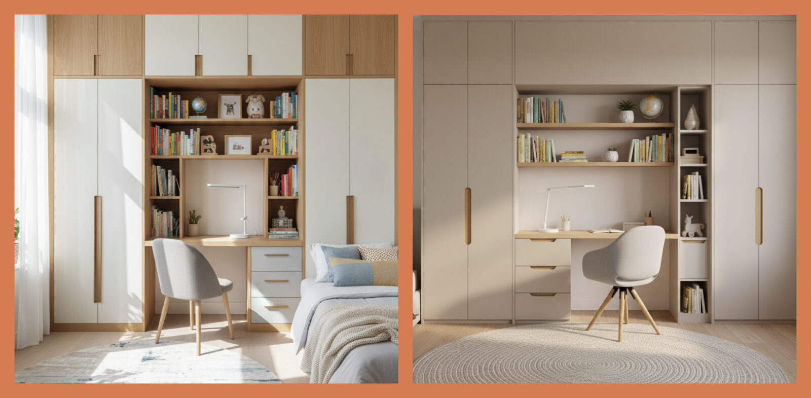 children's custom wardrobe and desk